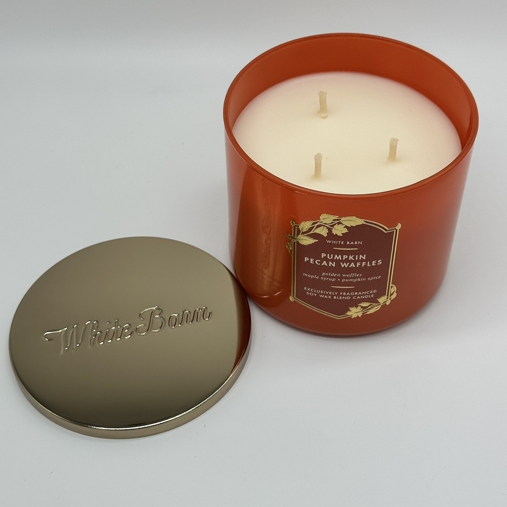 Brand New Bath & Body Works 3-Wick Pumpkin Pecan Waffles